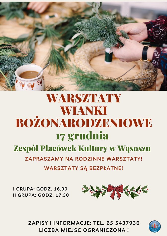 plakat ze szczegółami zajęć