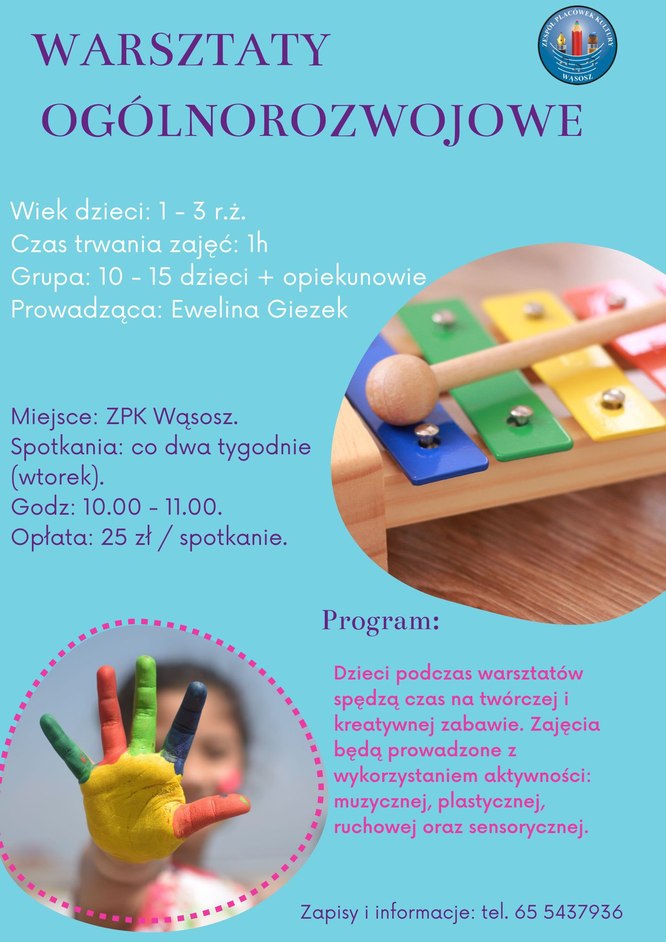 plakat ze szczegółami oferty zajęć