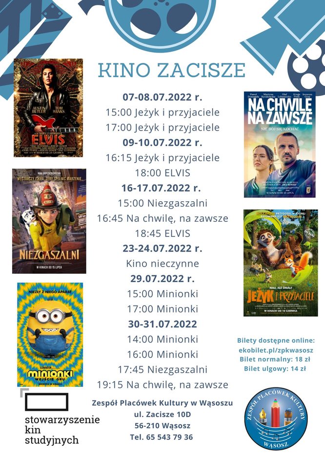 plakat z terminarzem na lipiec