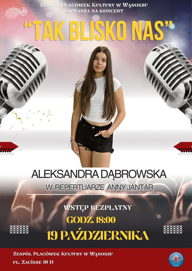 plakat zapraszający na koncert wokalistki