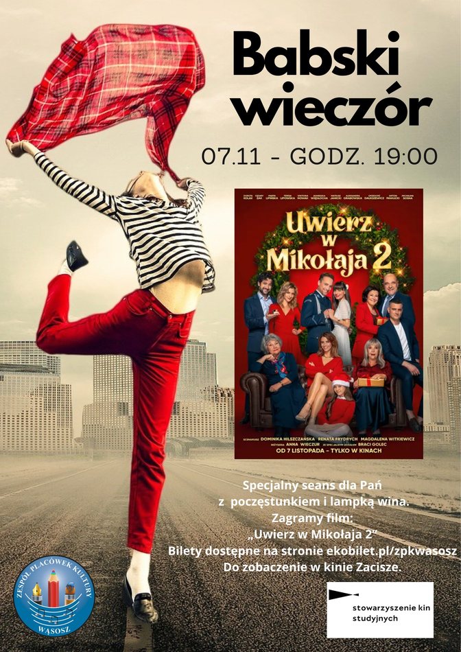 plakat zapraszający do kina
