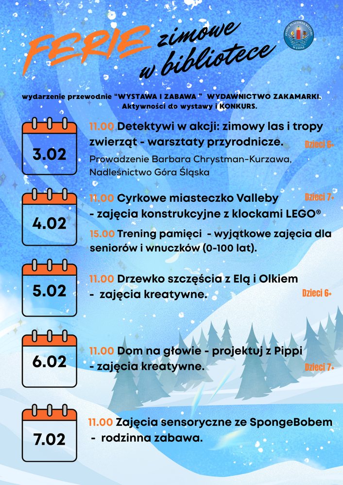 plakat z planem zajęć