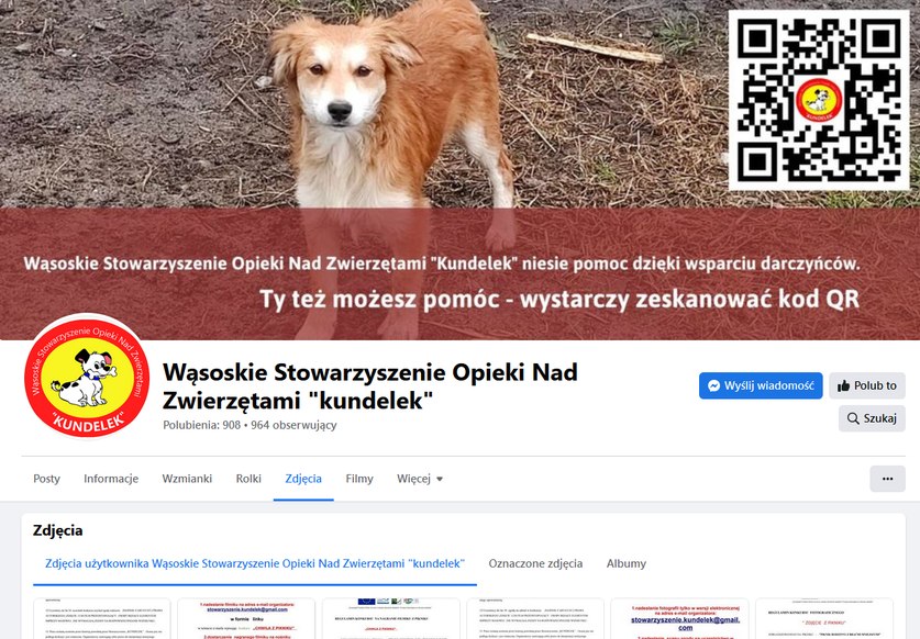 profil FB Stowarzyszenia Kundelek