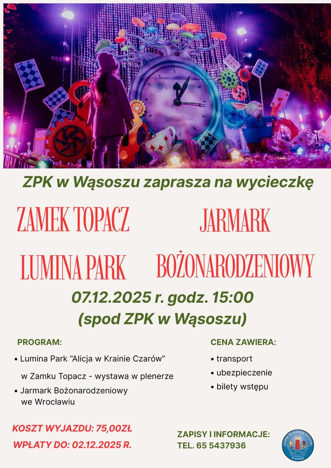 plakat zapraszający na wycieczkę