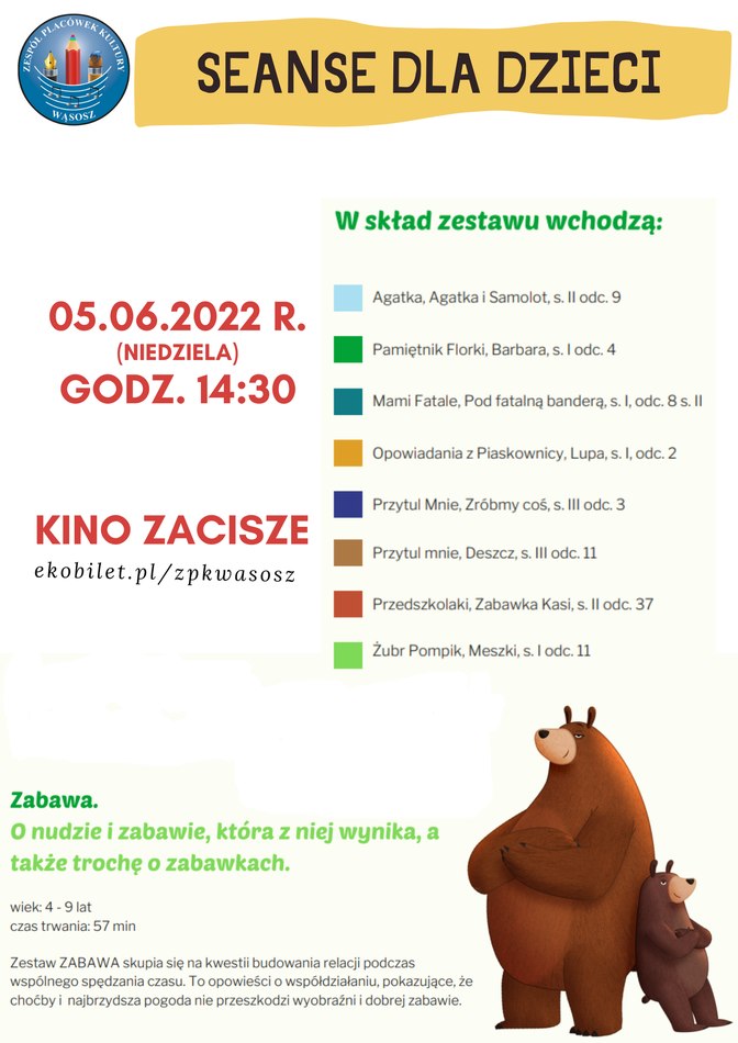 informacje o seansach