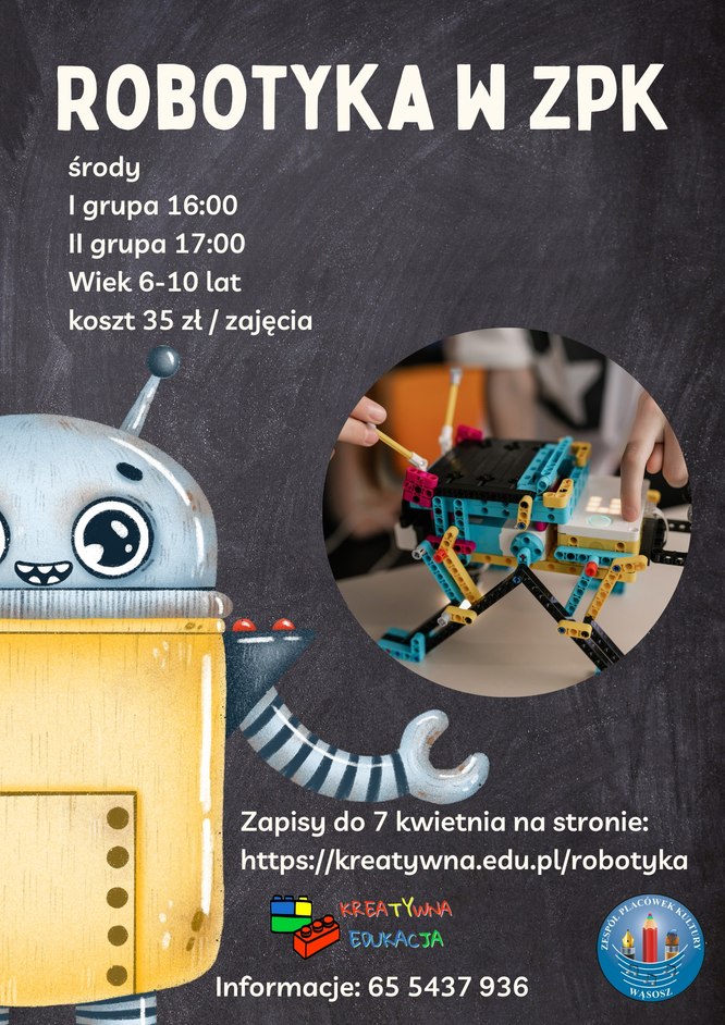 plakat z ofertą zajęć