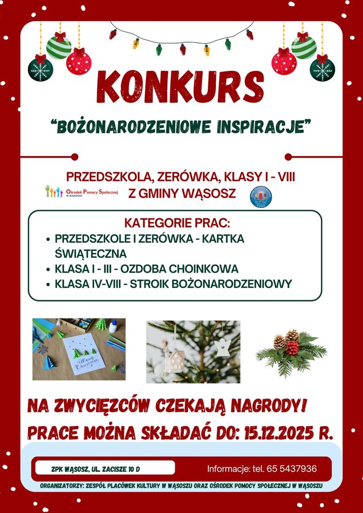 plakat ze szczegółami konkursu