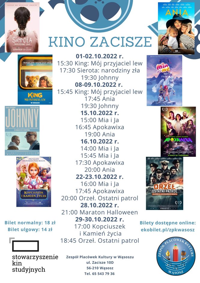 repertuar filmowy kina na X 2022r