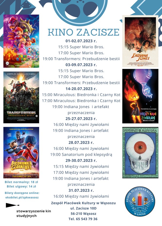 plakat z repertuarem