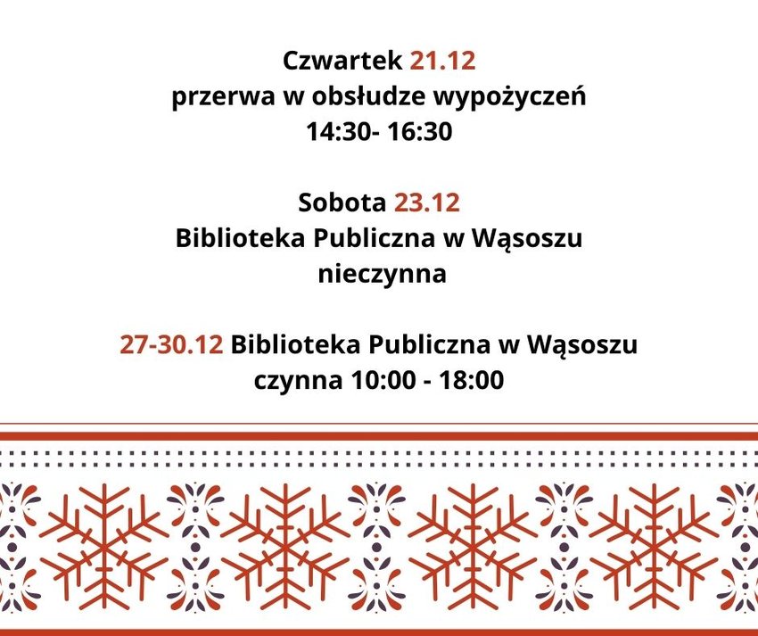 informacja dla czytelników