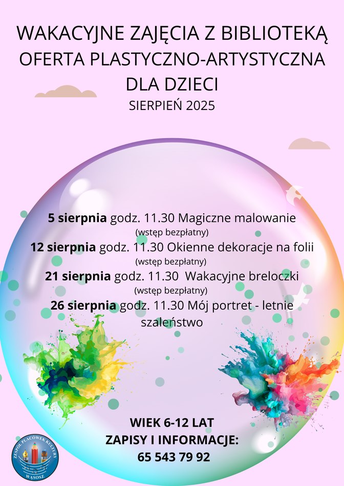 plakat ze szczegółami oferty na sierpień 2025