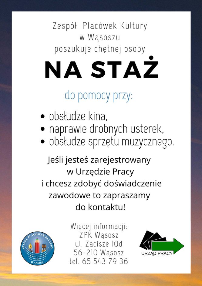 info o stażu