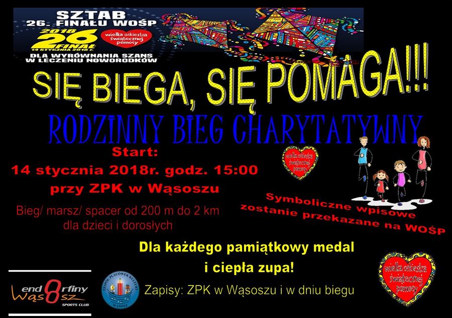 Finał WOŚP - rodzinny bieg charytatywny