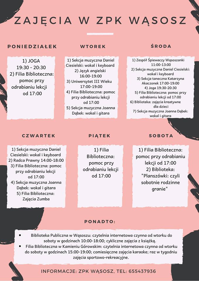 plakat zajęć