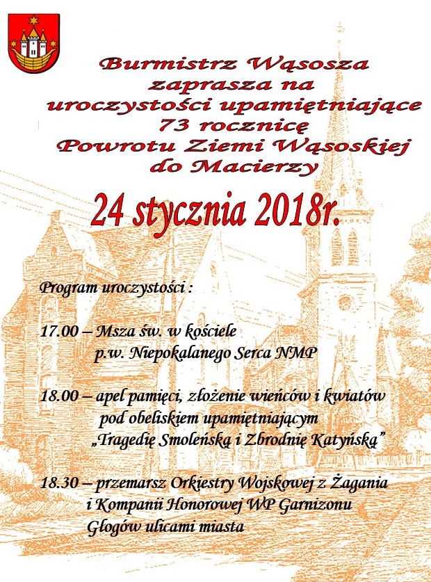 73 rocznica Powrotu Ziemi Wąsoskiej do Macierzy