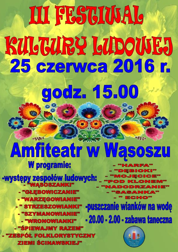 Zaproszenie na III FESTIWAL KULTURY LUDOWEJ