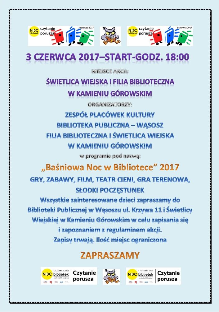"Baśniowa Noc w Bibliotece"